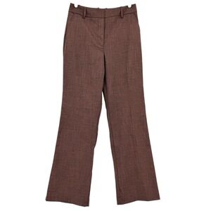 Worthington Women's High-Rise Modern Fit Stretch Rust Black Trousers Size 2 NWT